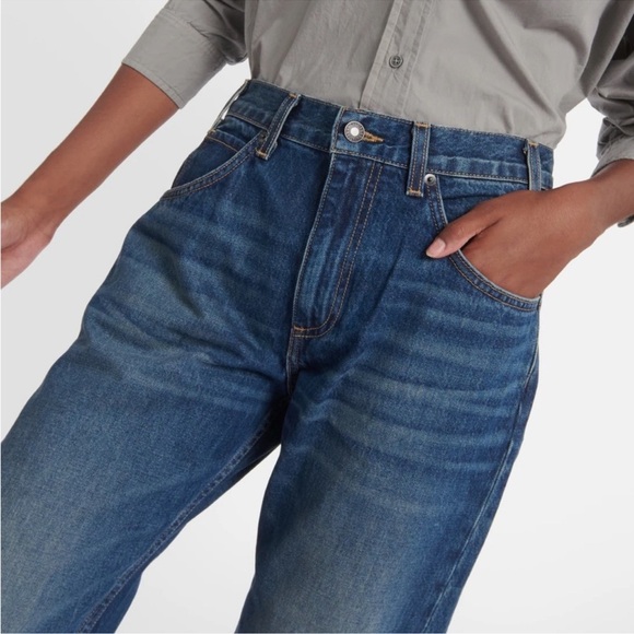 Nili Lotan Medium Blue Relaxed Baggy Taylor Jeans in Simon Wash - Picture 2 of 10